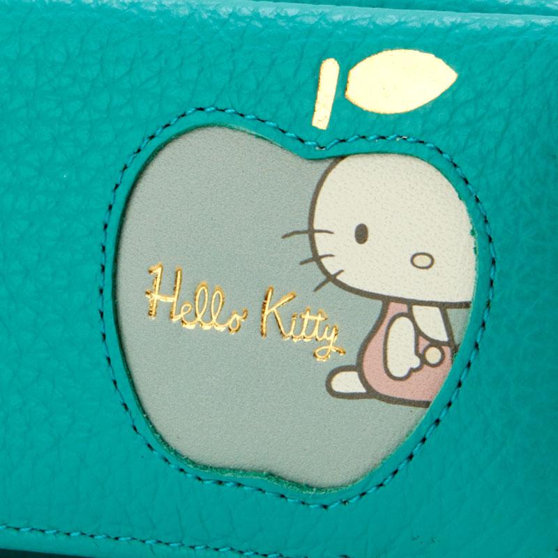 Hello Kitty Leather Trifold Wallet Fresh Green Sanrio Japan With Box