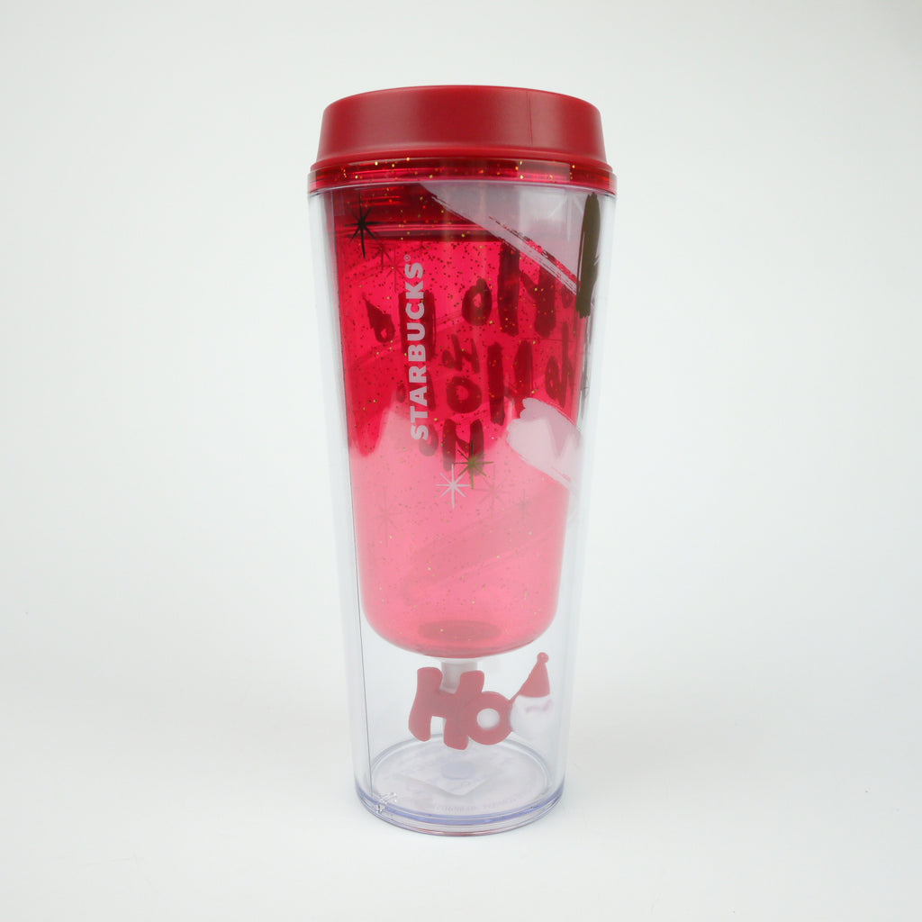 Starbucks Christmas Japan 2014 Fun Tumbler Rotating Santa Ho Ho Ho!