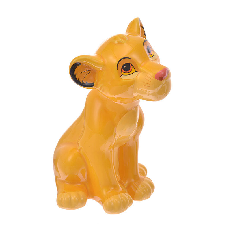 Lion King Simba Pottery Piggy Bank 3D Disney Store Japan