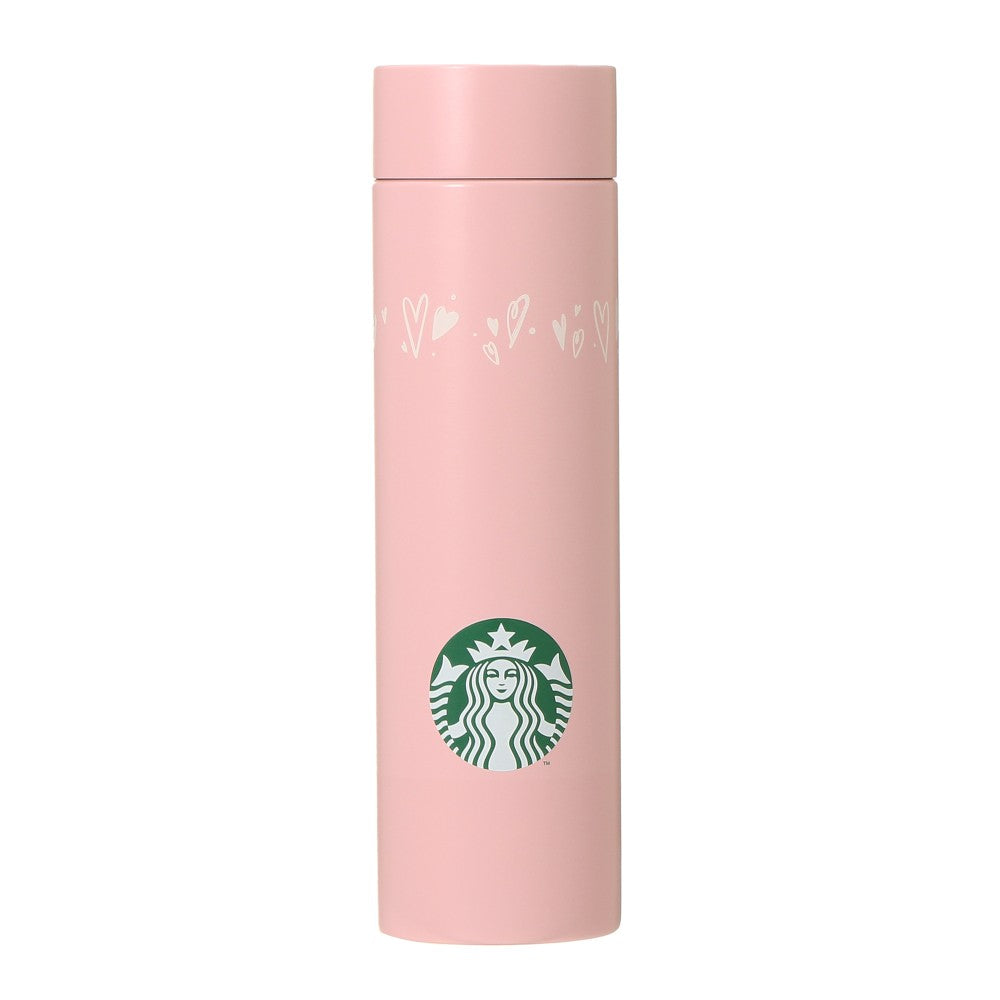 Starbucks Japan Valentine 2024 Stainless Bottle Light Pink 350ml Tumbler