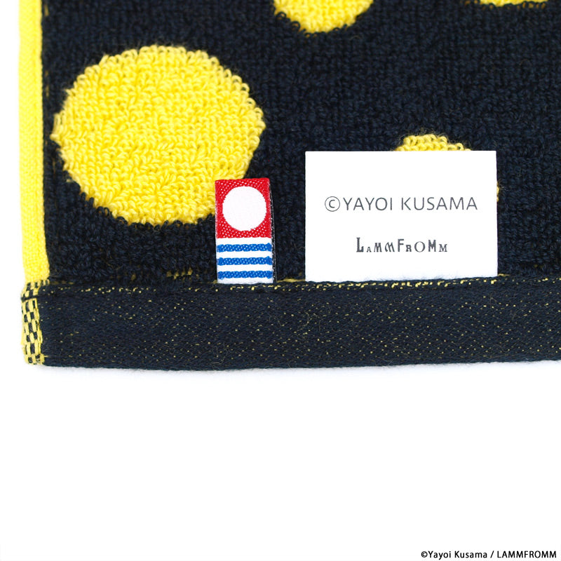 Yayoi Kusama Towel Handkerchief Yellow Black Japan Pumpkin Imabari