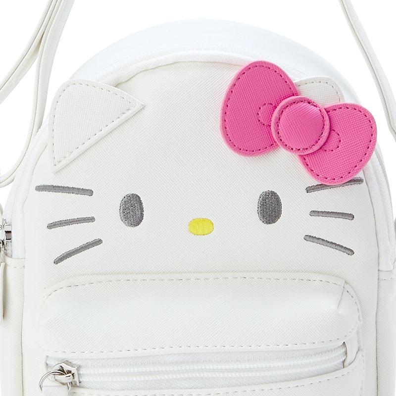 Hello Kitty Shoulder Bag Face Shape White Sanrio Japan