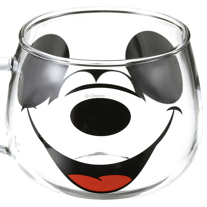 Mickey Glass Mug Cup Face Disney Store Japan