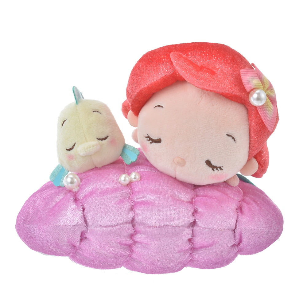 Little Mermaid Ariel & Flounder Plush Doll Korokoro Disney Store Japan