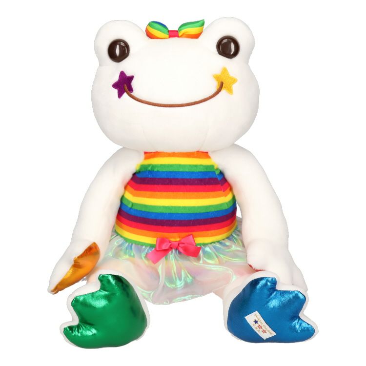 Pickles the Frog Plush Doll M USA Pride Parade White Japan