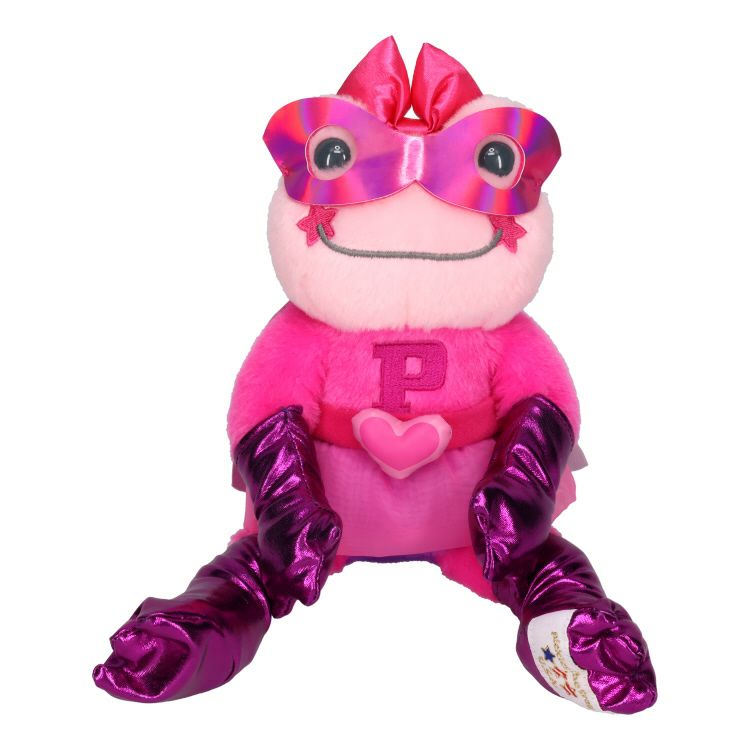 Pickles the Frog Bean Doll Plush USA Super Hero Pink Japan