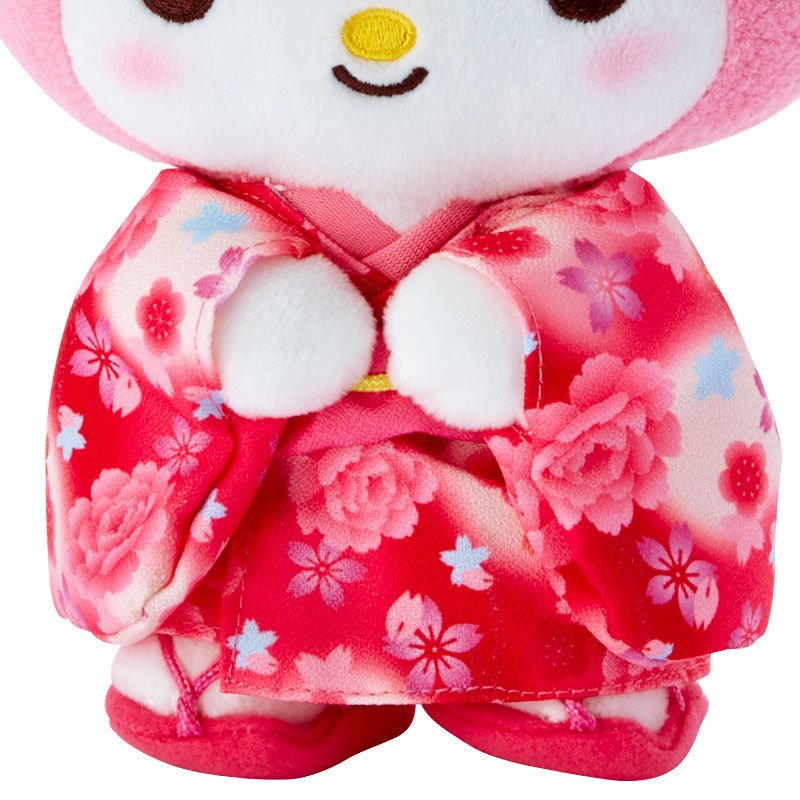 My Melody Plush Doll Kimono Gradation Sakura Red Sanrio Japan