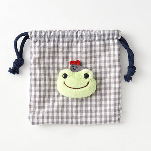 Pickles the Frog Drawstring Pouch Boa Face Japan