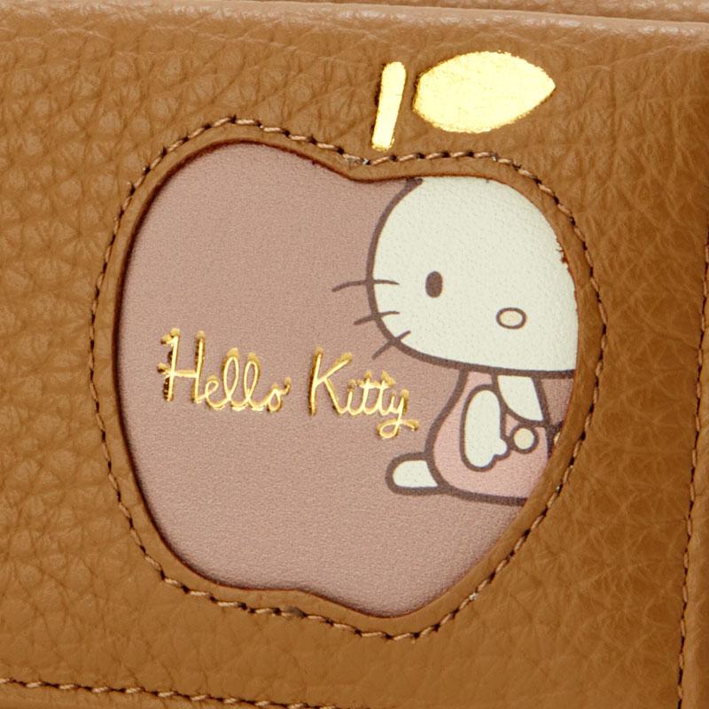 Hello Kitty Leather Trifold Wallet Fresh Brown Sanrio Japan With Box