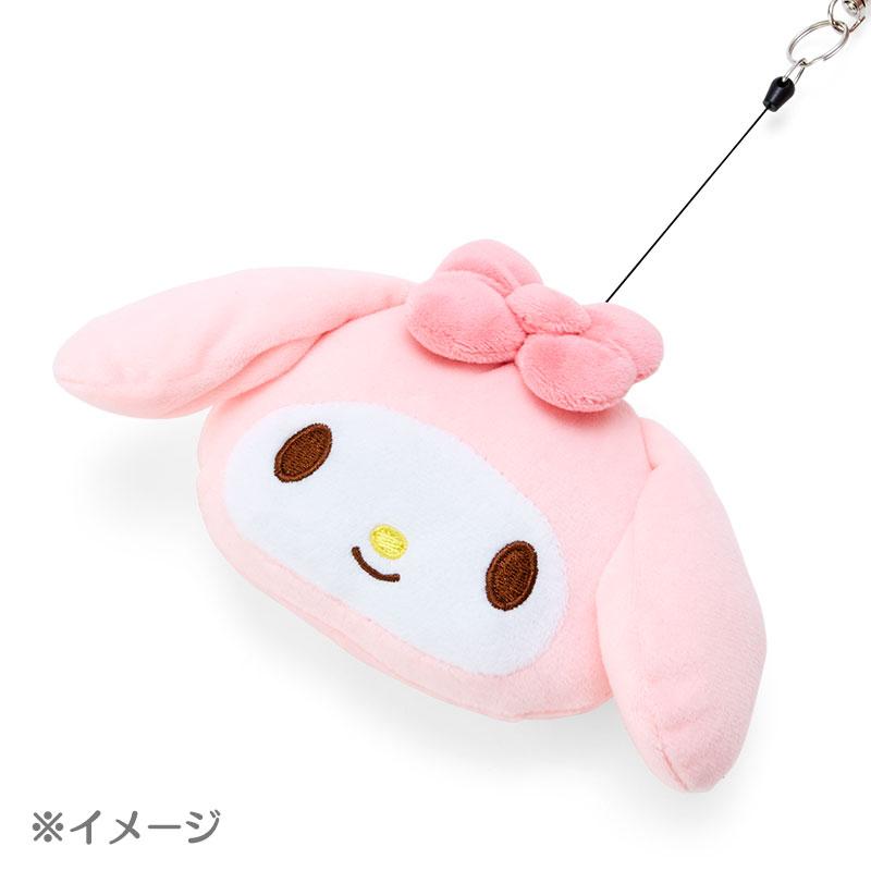 Hello Kitty Plush Reel Pass Case Face Shape Sanrio Japan