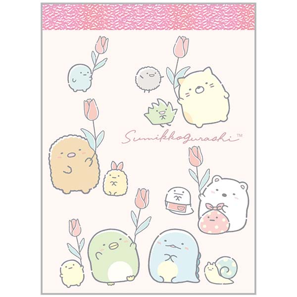 Sumikko Gurashi Pen Case Pencil Pouch Memo Sticker Gift Set Tulip San-X Japan