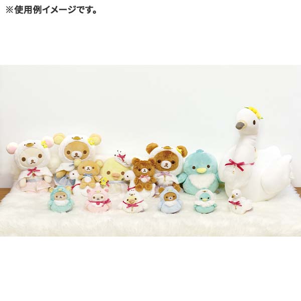 Korilakkuma mini Tenori Plush Doll Swan & Golden Flower San-X Japan Rilakkuma
