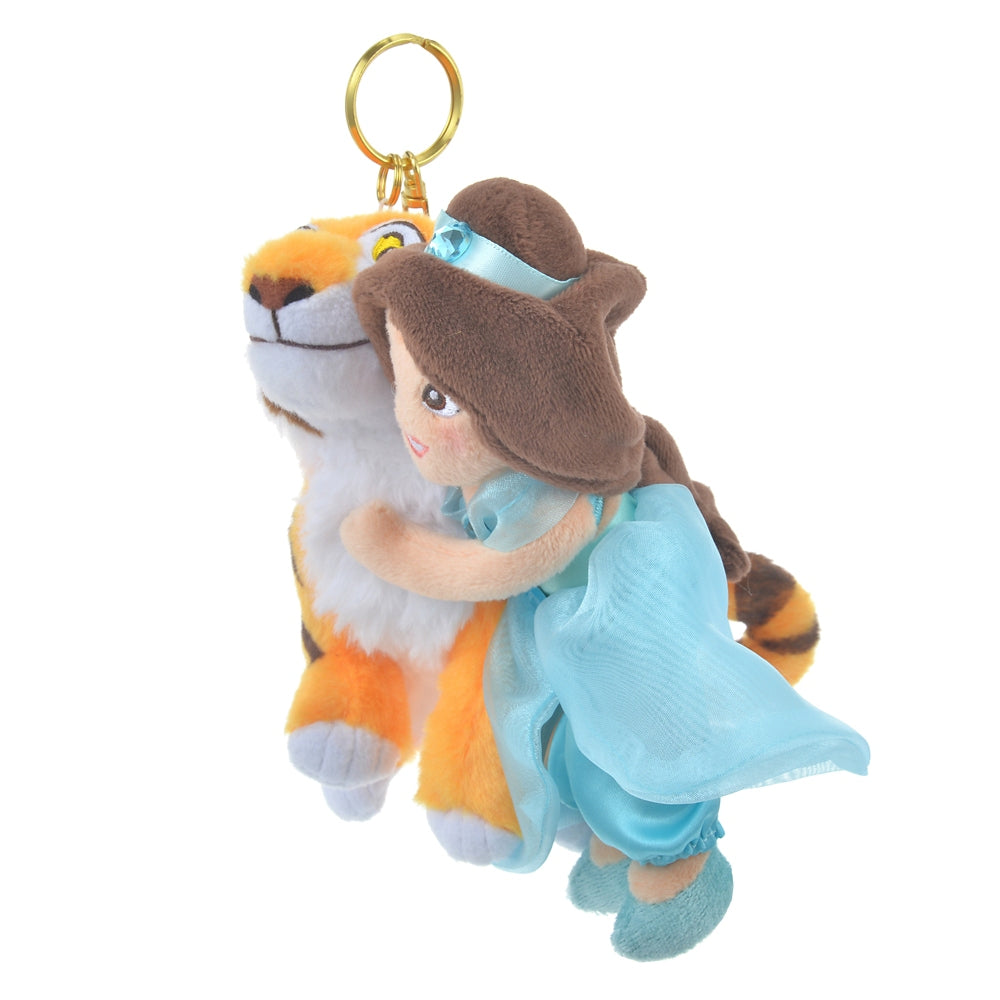 Aladdin Jasmine & Rajah Plush Keychain Happy Hug Disney Store Japan