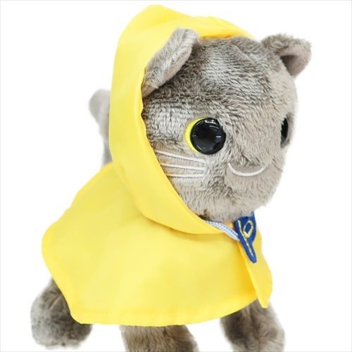 Pierre Cat Plush Doll Yellow Raincoat Pickles the Frog Japan