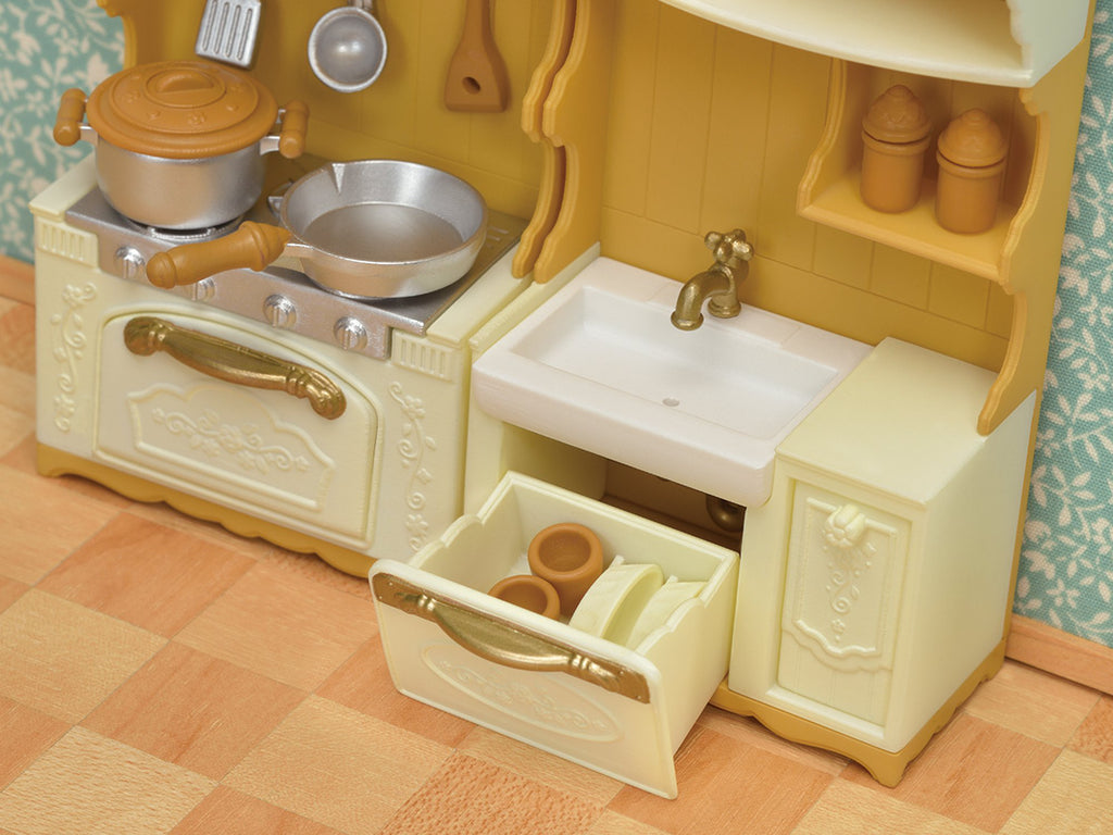 Furniture Kitchen Stove Sink set Ka-420 Sylvanian Families Japan EPOCh