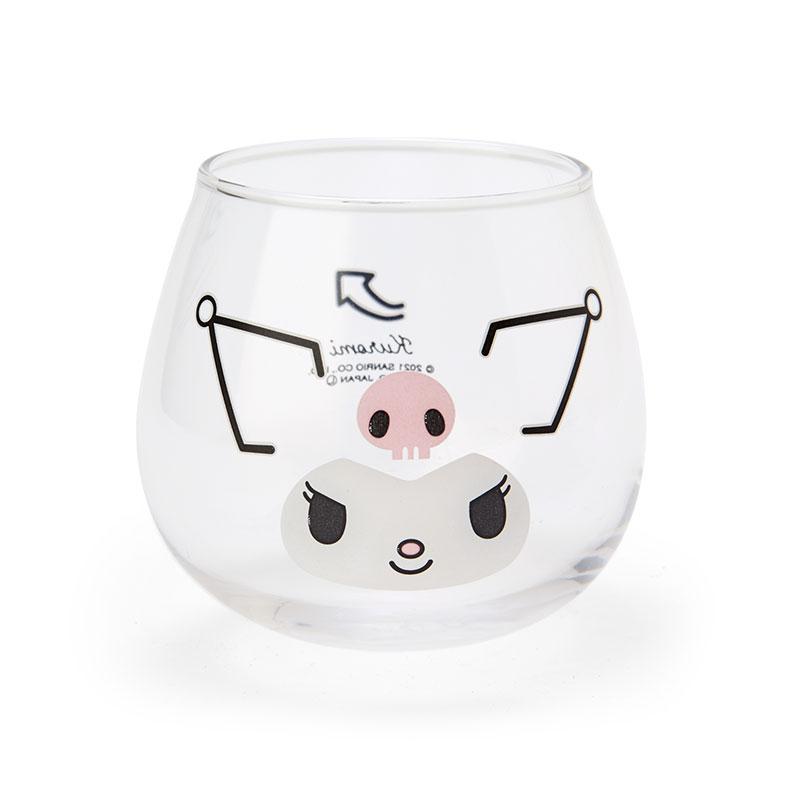 Kuromi Wobble Tumbler Glass Cup Face Sanrio Japan 2023