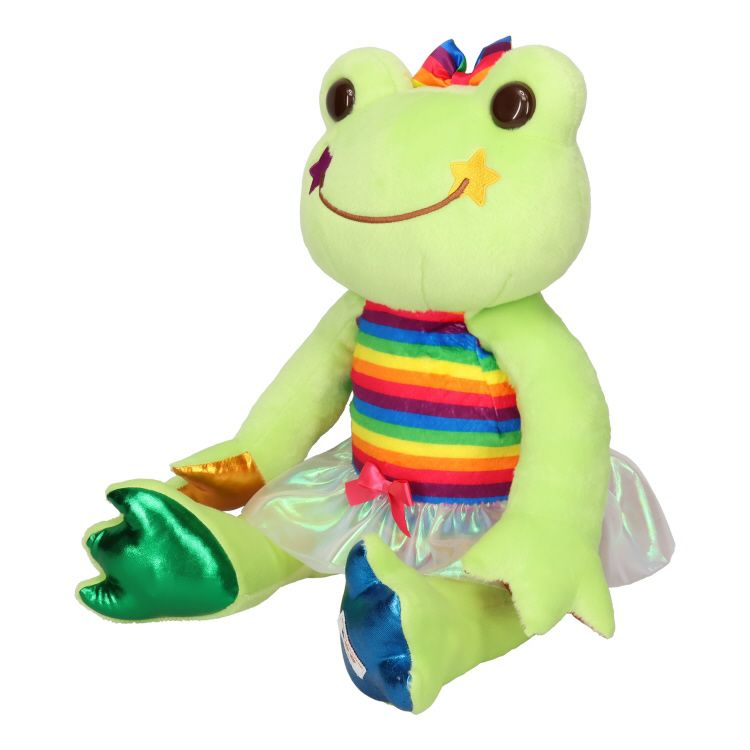 Pickles the Frog Plush Doll M Sun Yellow Rainbow Color Japan –