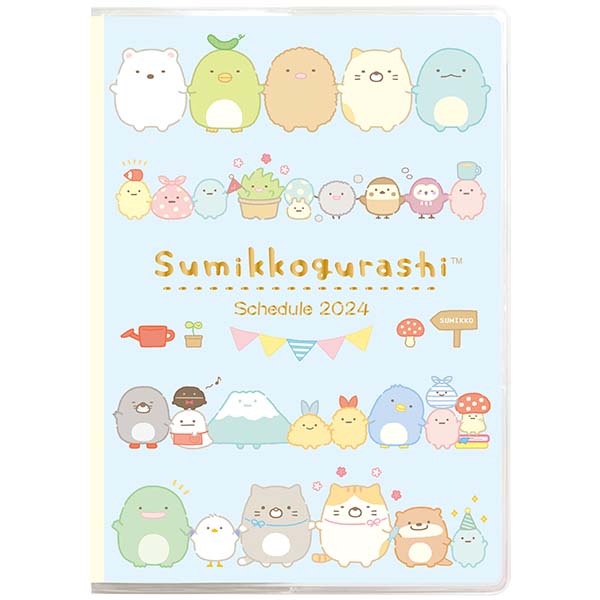 Sumikko Gurashi 2024 Schedule Book A5 Monthly Index Lively San-X Japan