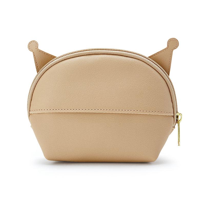 Kuromi Oval Pouch w/ Tissue Pocket Beige Dull Color Sanrio Japan