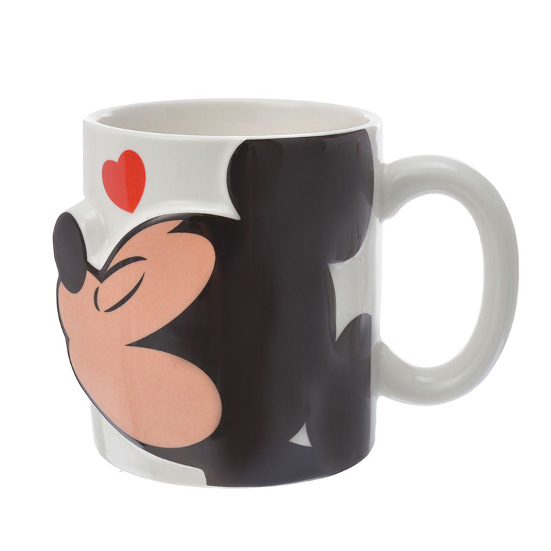 Mickey & Minnie Pair Mug Cup Kiss Disney Store Japan BOX