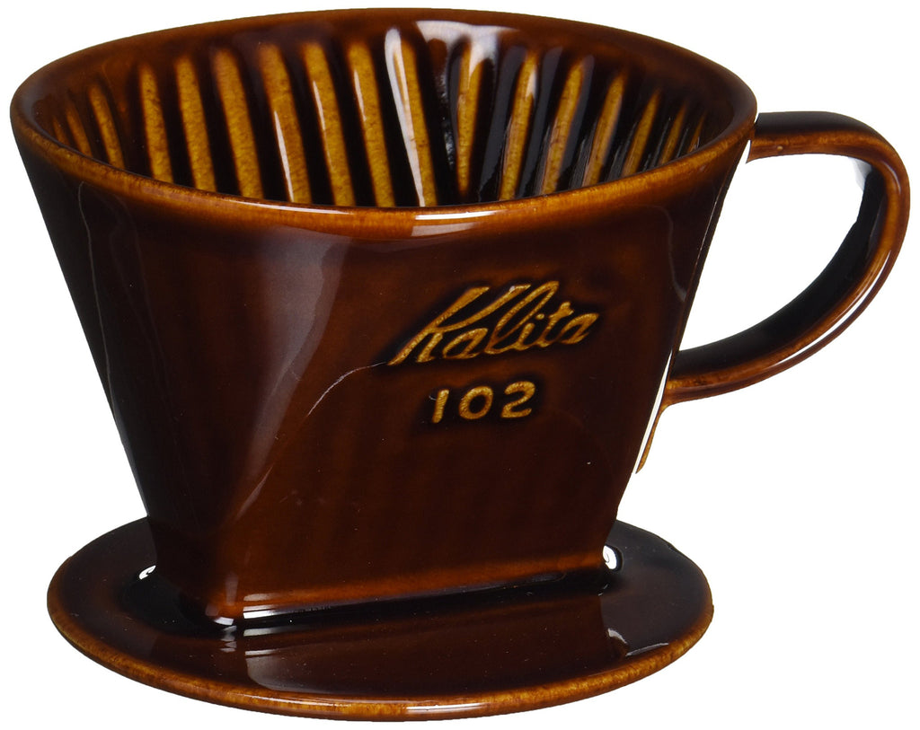 Ceramic Coffee Dripper 102-Lotto 02003 Brown Kalita Japan
