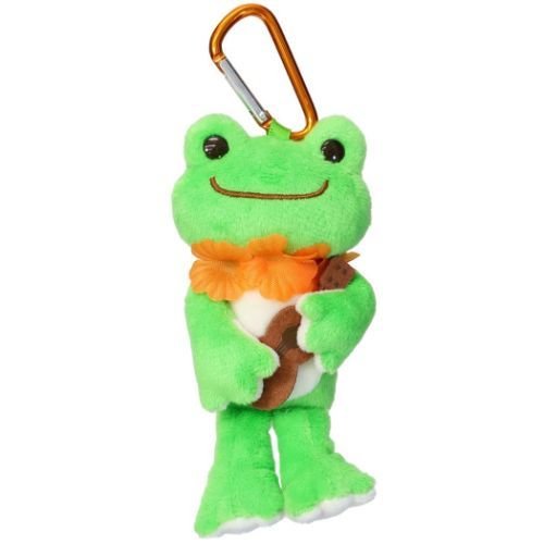 Pickles the Frog Carabiner Plush Keychain Loco Ice Candy Ukulele Japan