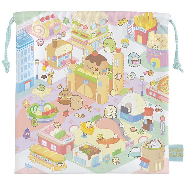 Sumikko Gurashi mini Pouch Drawstring Pouch Set Food Kingdom San-X Japan