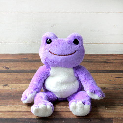 Pickles the Frog Bean Doll Plush Violet Purple Rainbow Color Japan