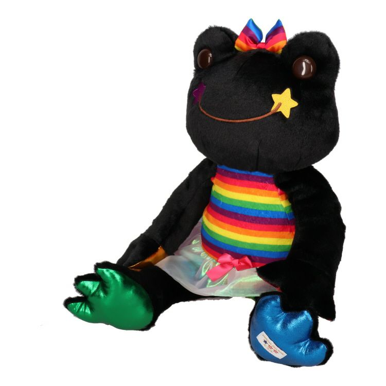 Pickles the Frog Plush Doll M USA Pride Parade Black Japan