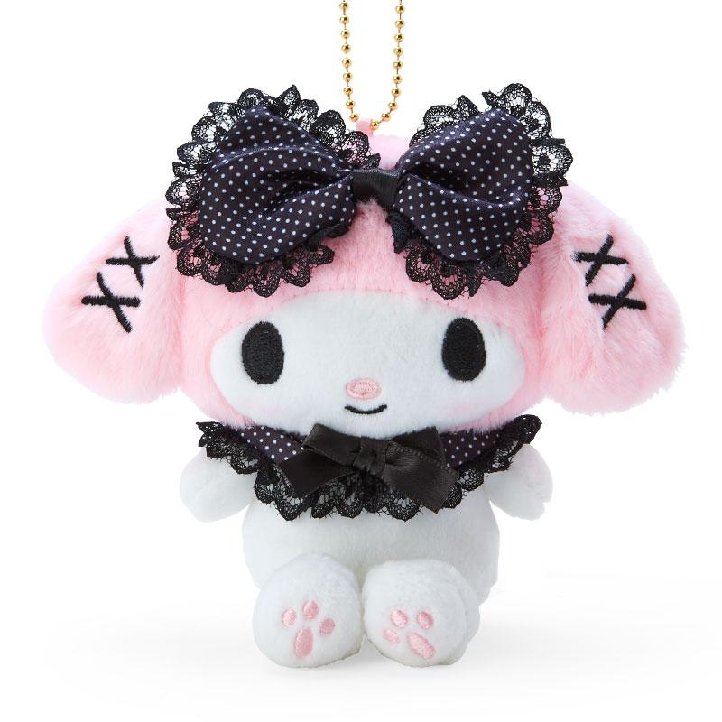 My Melody Plush Mascot Holder Keychain Girly Black Sanrio Japan