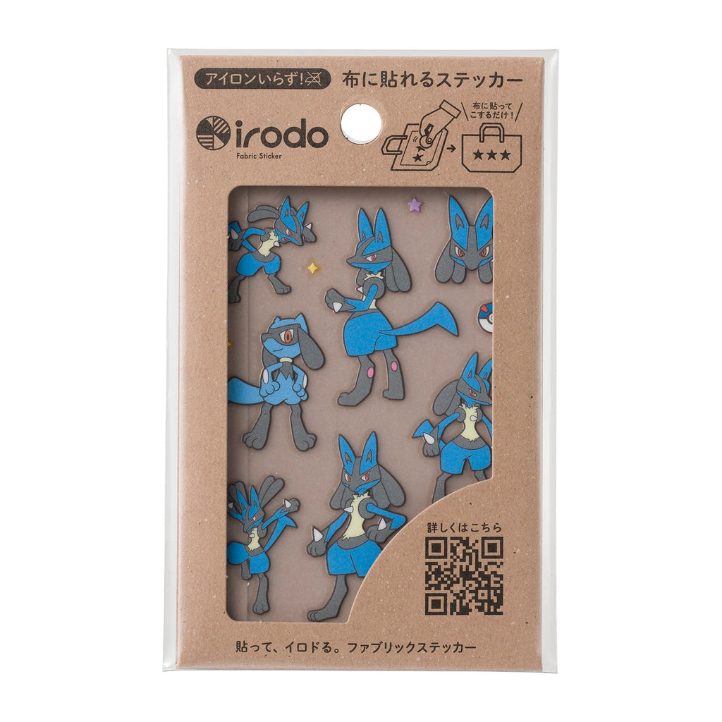 Lucario & Riolu Fabric Sticker irodo Pokemon Center Japan