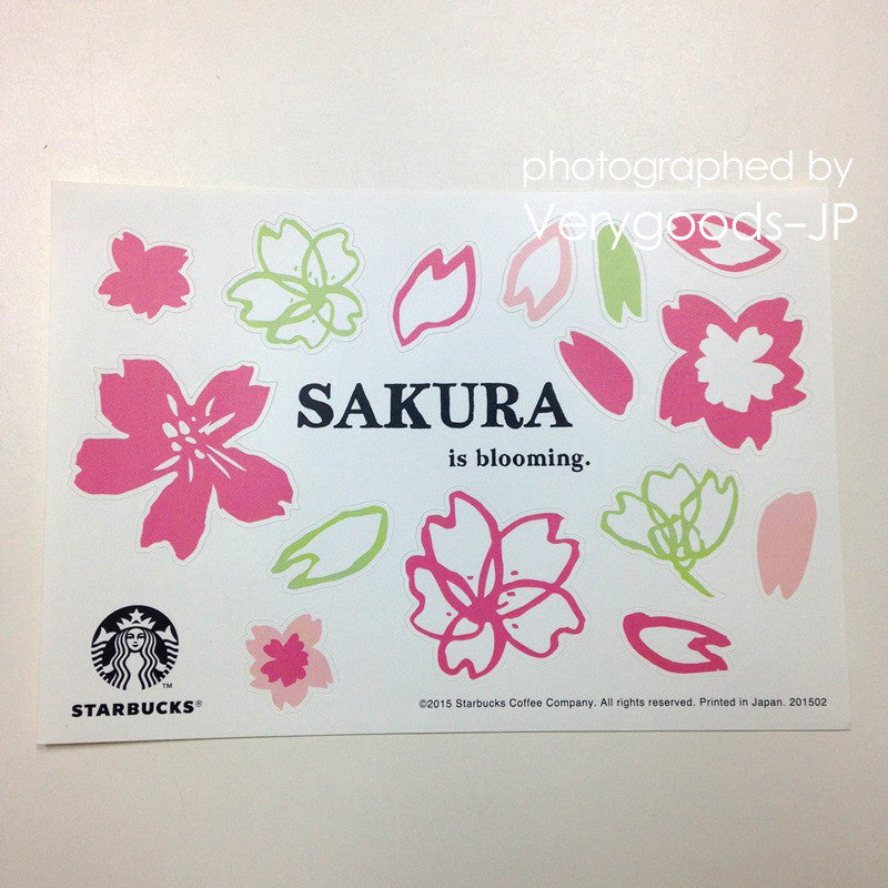 Starbucks Japan SAKURA 2015 Sakura in Blooming Sticker cherry