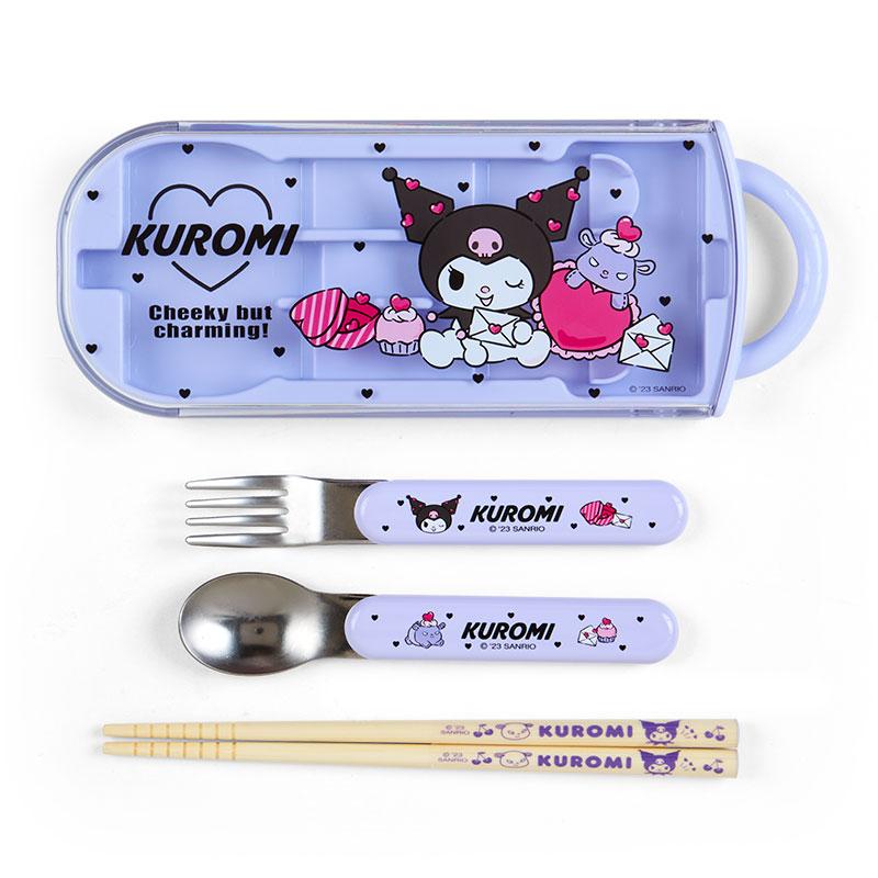 Skater Sanrio My Melody & Kuromi Bento Lunch Box +Chopsticks Spoon  Antibacterial