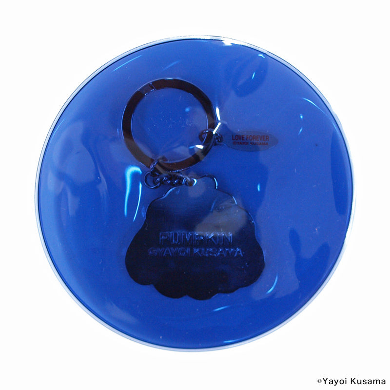 LOUIS VUITTON Monogram Kusama Pumpkin Dots Key Ring Blue 1251800