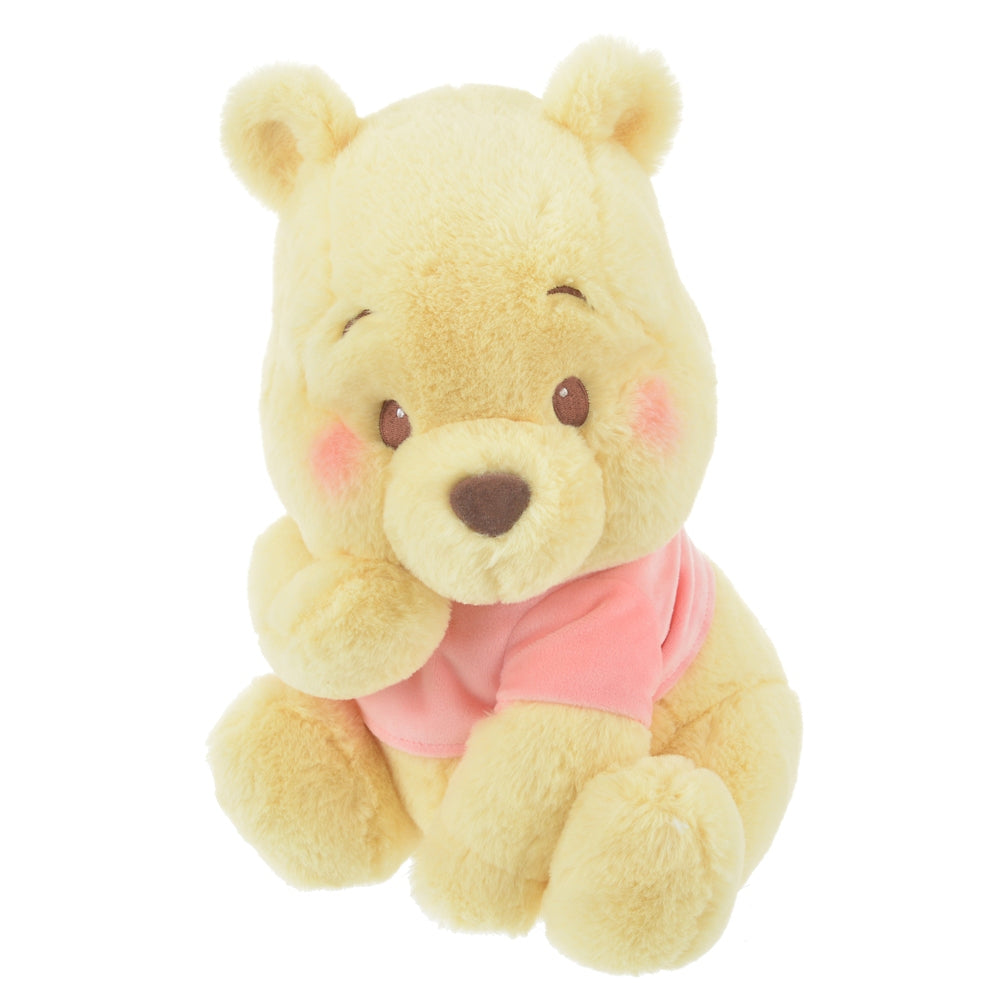 Winnie the Pooh Plush Doll Flat Sitting Disney Store Japan