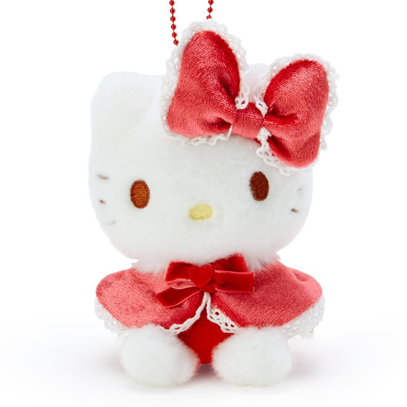 Hello Kitty Plush Mascot Holder Keychain Girly Cape Sanrio Japan