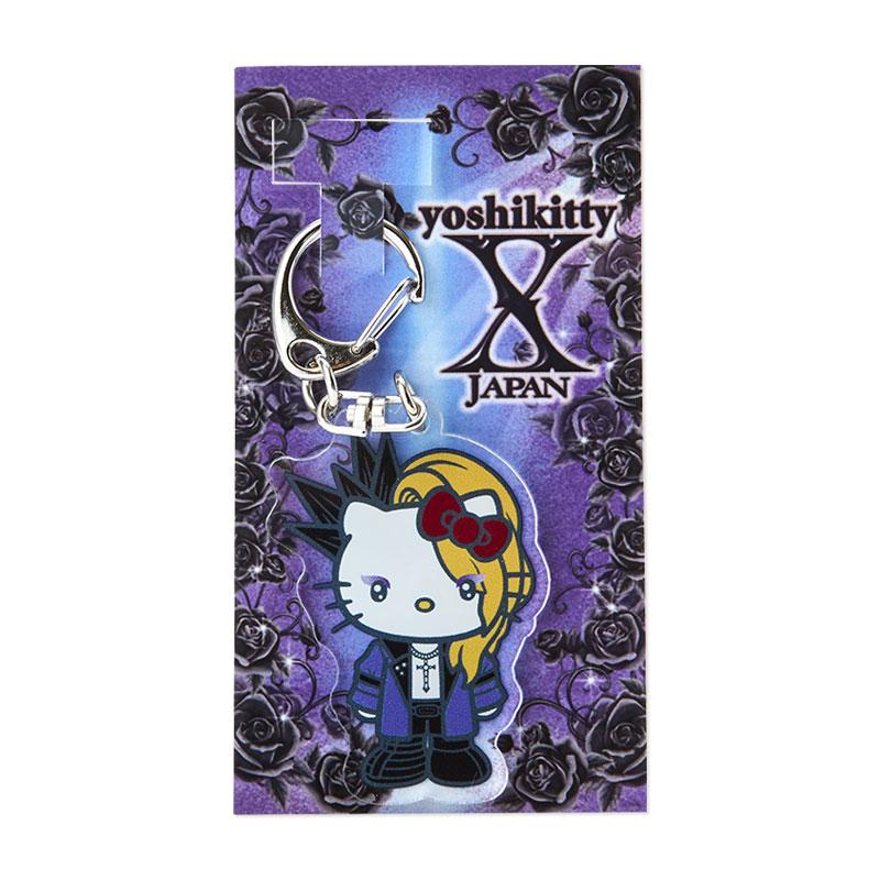 yoshikitty Acrylic Keychain Key Holder Purple Sanrio Japan YOSHIKI Hello Kitty