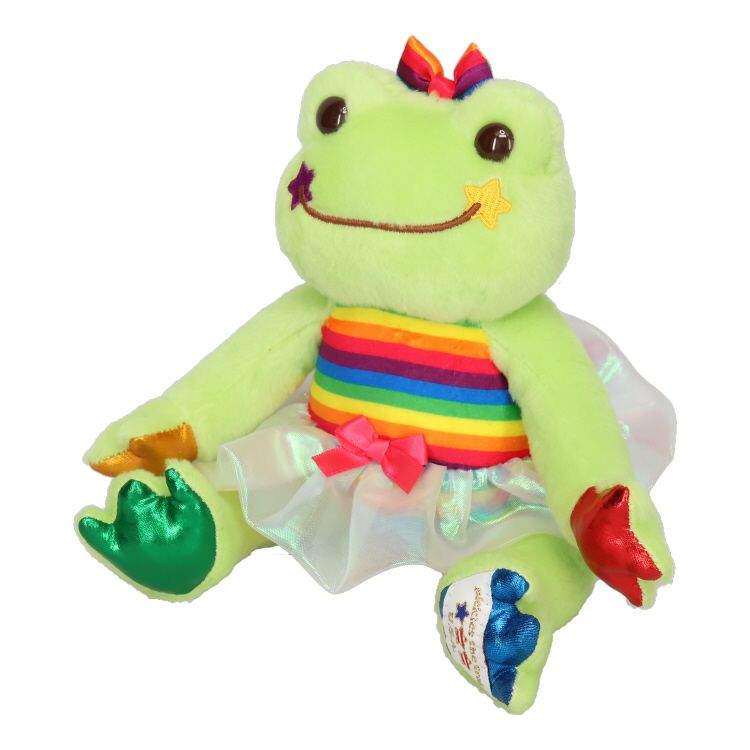 Pickles the Frog Bean Doll Plush USA Pride Parade Green Japan