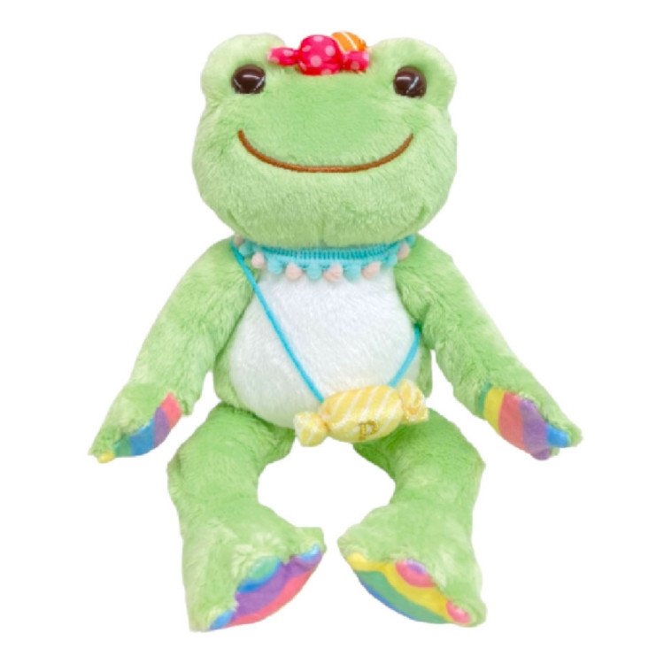 Pickles the Frog Bean Doll Plush Rainbow Candy Green Japan