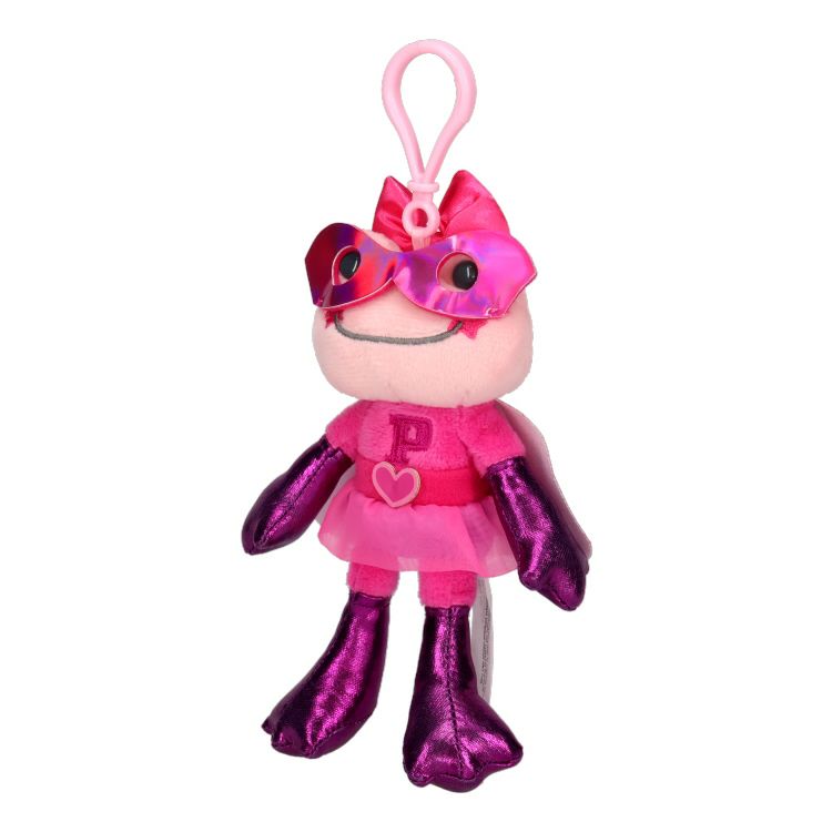 Pickles the Frog Plush Keychain USA Super Hero Pink Japan