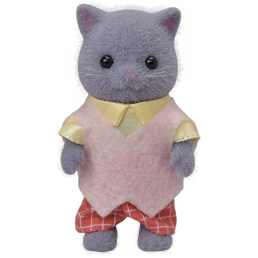 Sylvanian Families Grey Persian Cat Father Doll NI-103 EPOCH Japan