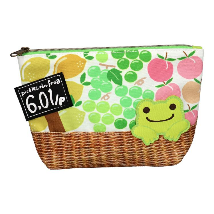 Pickles the Frog Cosmetic Pouch Fruits Marche Japan