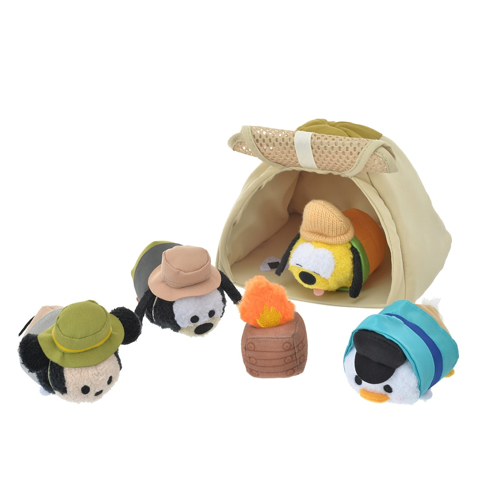 Mickey Donald Goofy Pluto Tsum Tsum Plush Doll Camp Set Disney Store Japan