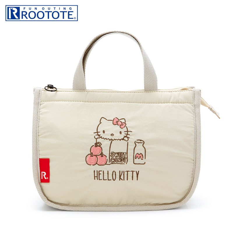 Hello Kitty ROOTOTE mini Cooler Tote Bag Beige Sanrio Japan