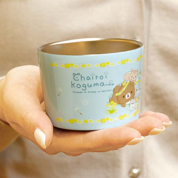 Rilakkuma Stainless Ice Cream Cup Dandelion & Twin Hamsters San-X Japan