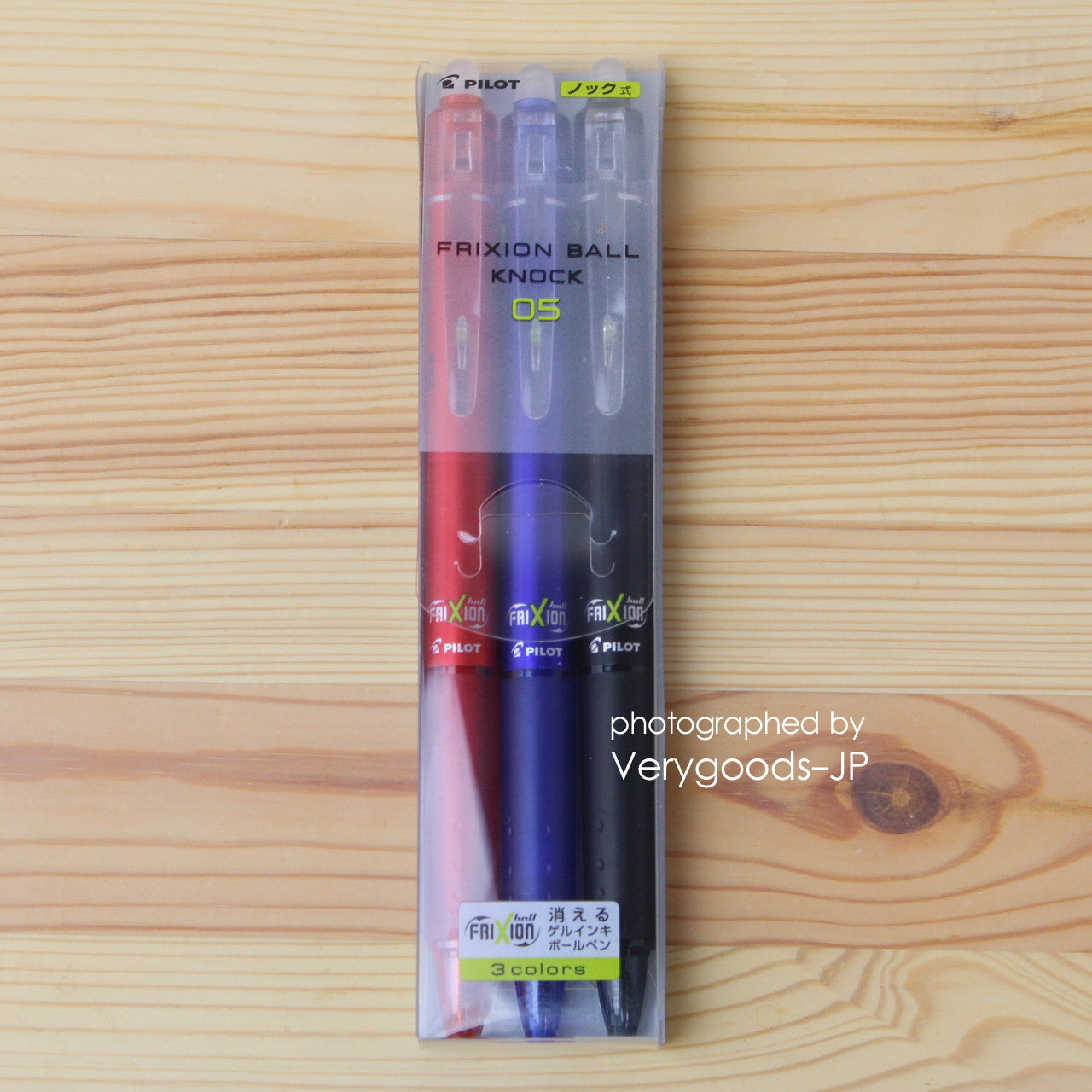 Japan Frixion 0.5 erasable Ballpoint Pen 3 color set Red Blue Bl VeryGoods.JP
