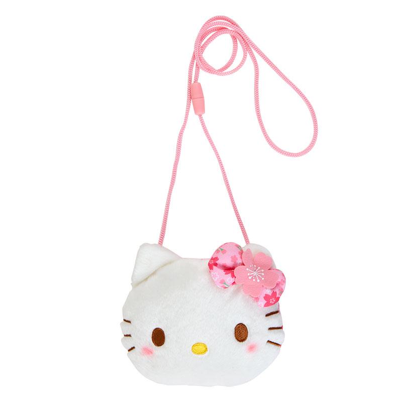 Hello Kitty Pochette Bag Face Shape Kimono Sakura Sanrio Japan 2024