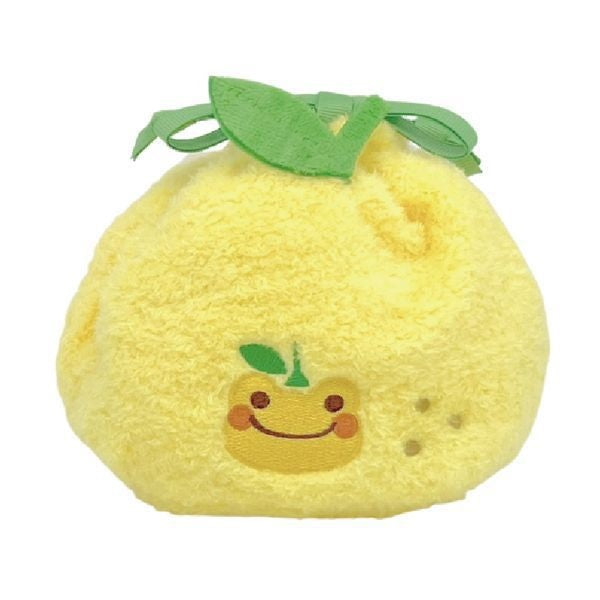 Pickles the Frog Plush Drawstring Pouch Citron Yuzu Yellow Japan 2023