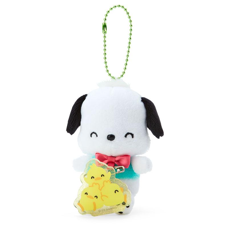 Pochacco Plush Mascot Holder Keychain Nikoniko Smile Sanrio Japan