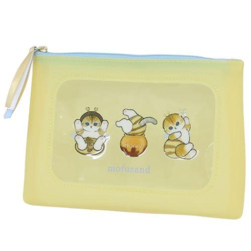 mofusand Cat Silicone Window Pouch Bee Yellow Japan 2023